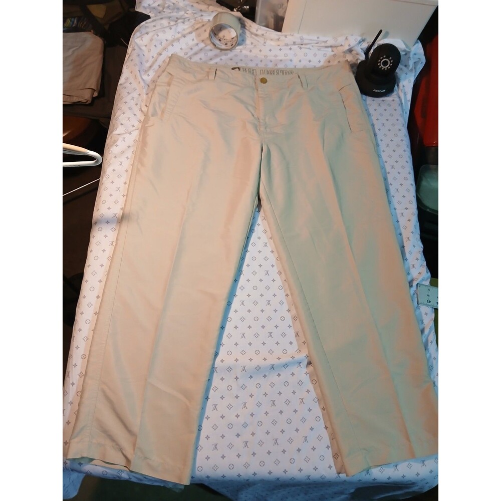 Reel Legends Pants Mens 40x32 Beige Straight Leg Polyester Casual